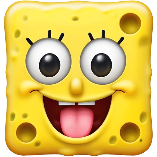 SpongeBob sticking his tongue out make it more FREAKY emoji