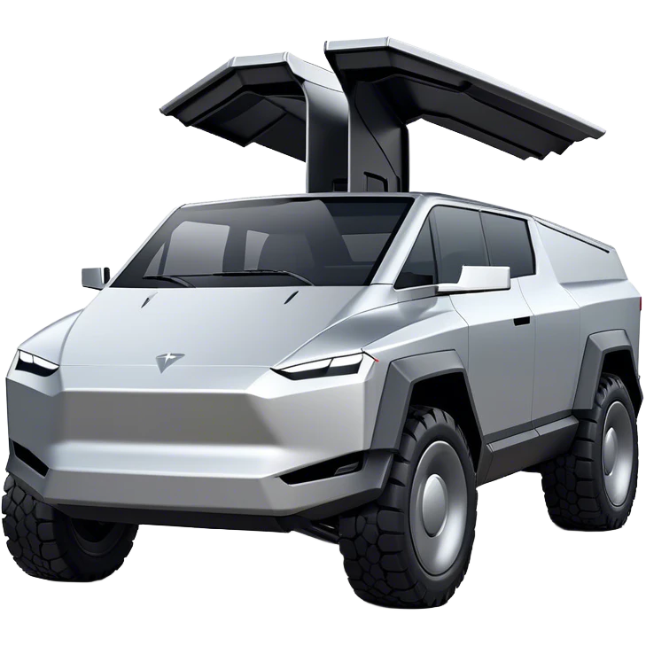 Tesla Cybertruck - Tesla (Model Year: 2022) (Iconic colour: Silver) emoji