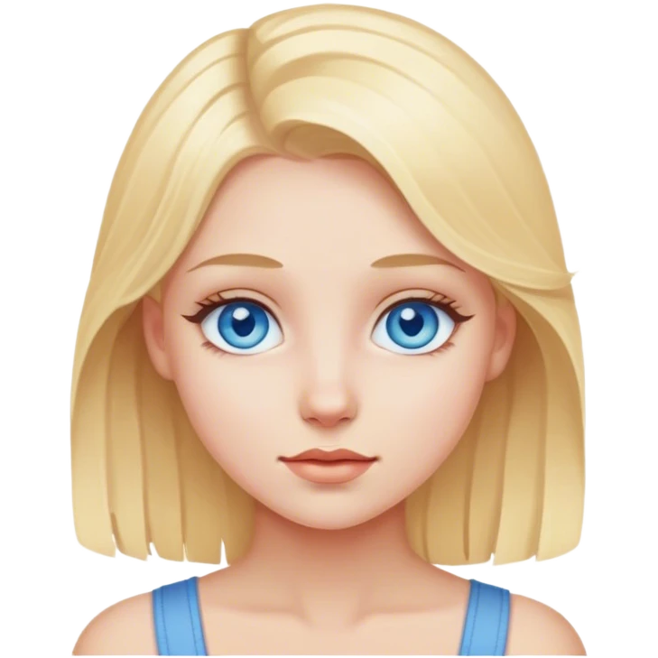 blonde girl with blue eyes emoji