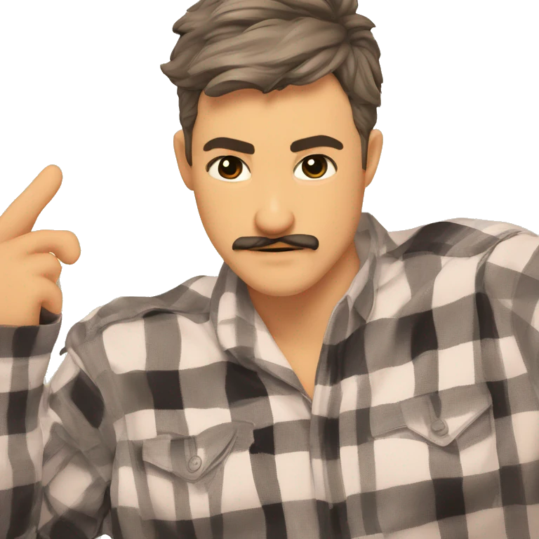 two boys plaid shirt emoji