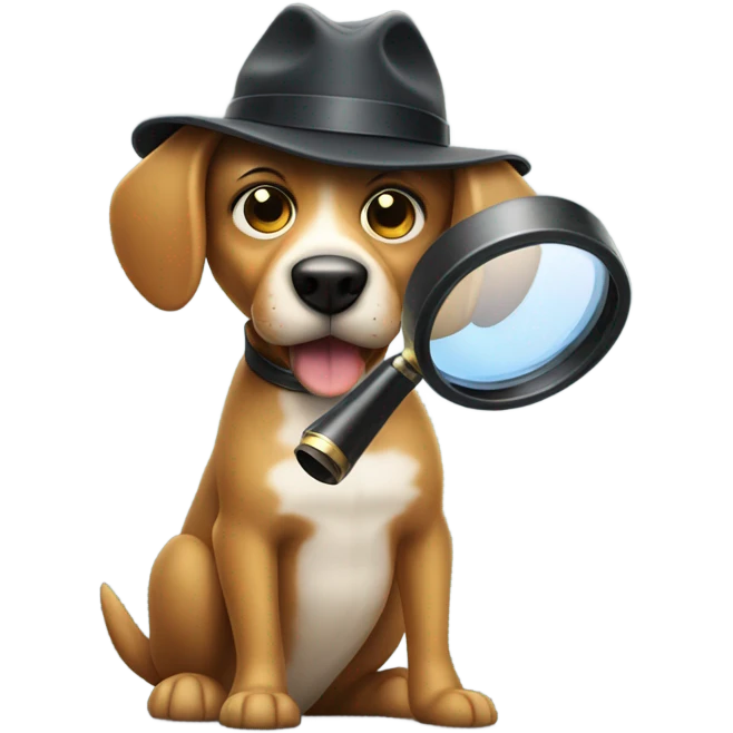 Dog detective emoji