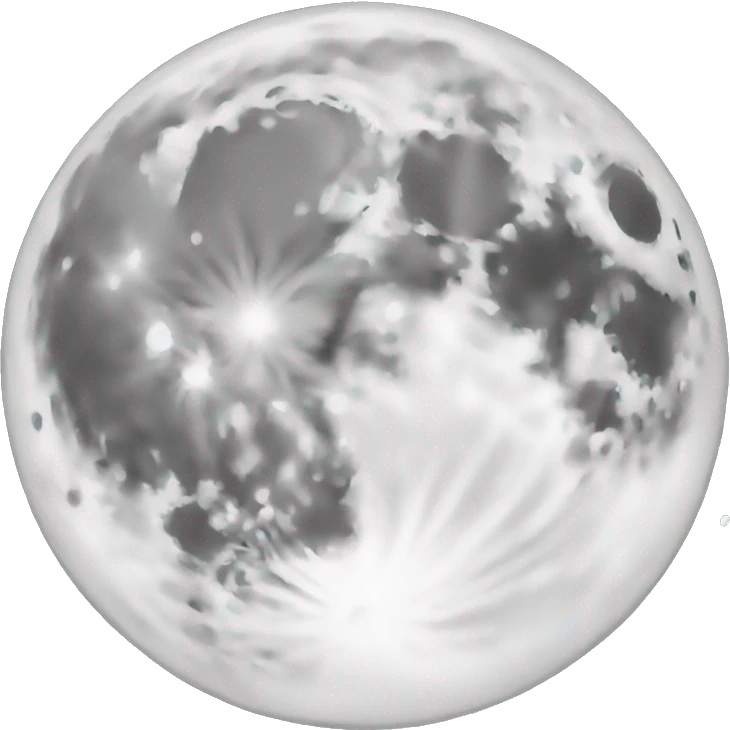 Full white moon  emoji
