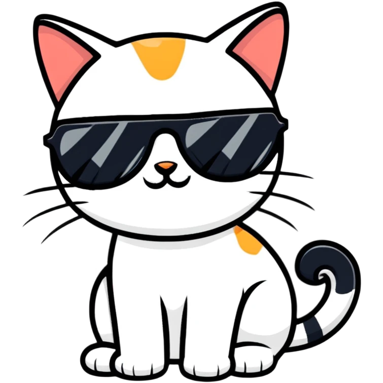 Cat with sunglasses emoji