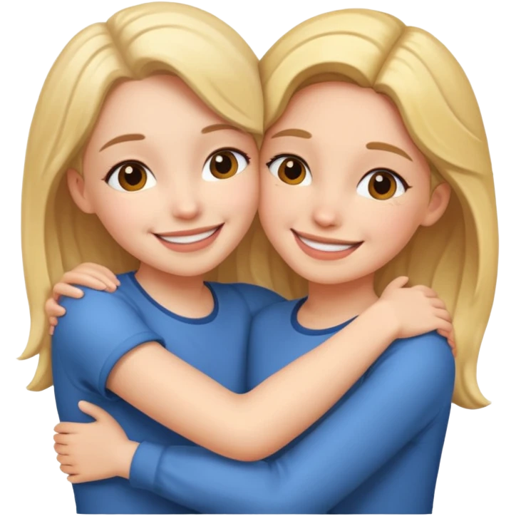 Two girl naked hug emoji