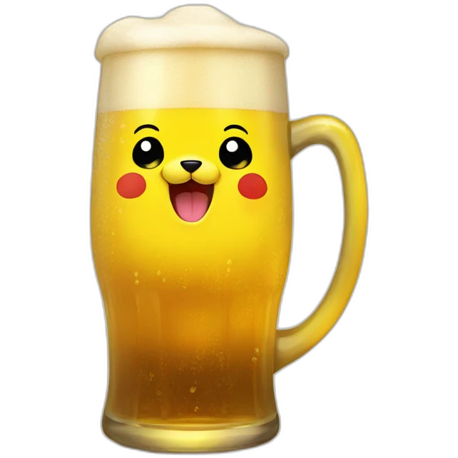 Pijachu drink beer emoji
