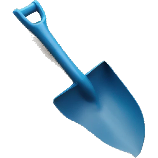 Small Plastic Kids shovel in Sand  emoji