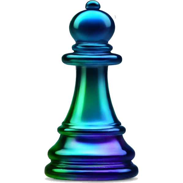 Iridescent glass chess pawn emoji