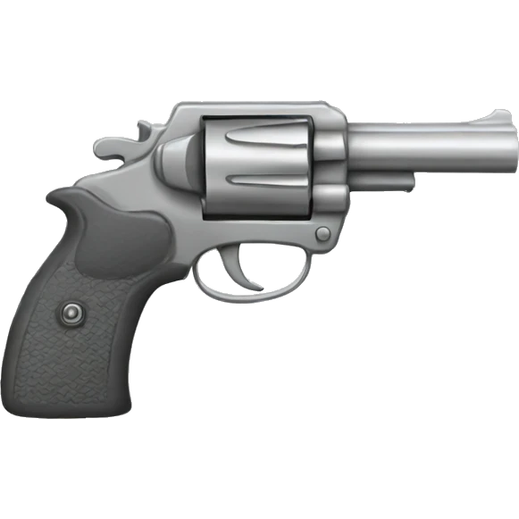 pistol with grey bow wrapped around handle emoji