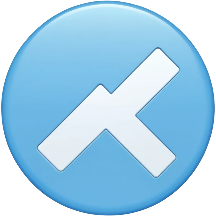 A sky-blue circle and a ☑️ emoji