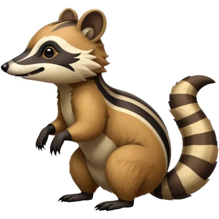 Tanuki-Anteater-Civet-Numbat-hybrid (full body) emoji