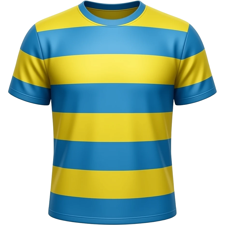 volley ball uniform shirt in yellow and blue vibrant colors emoji