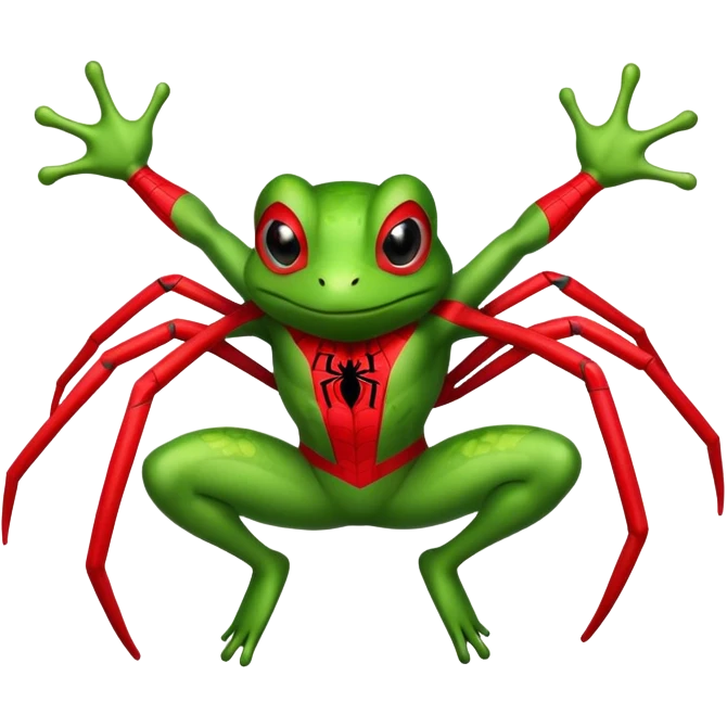 A frog in a spider-man costume *Old Emoji* emoji