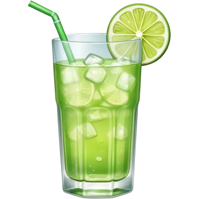 a glass of lime juice, simple, clear emoji