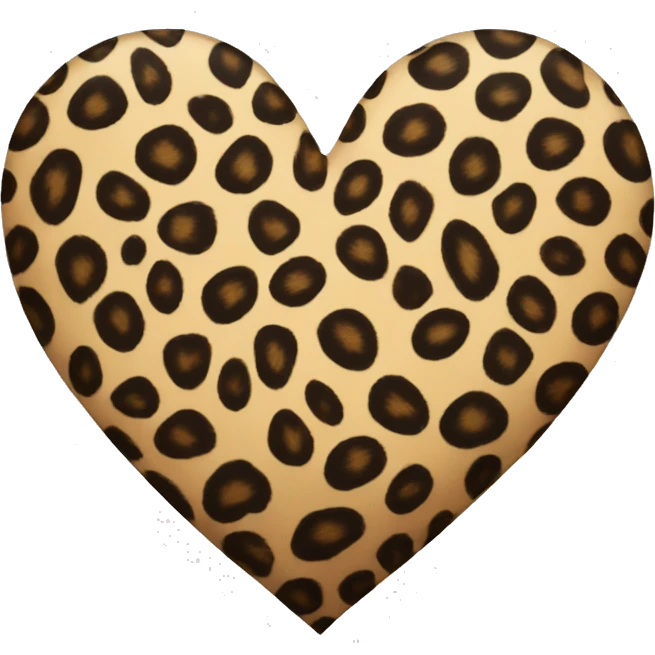 A leopard print heart  emoji
