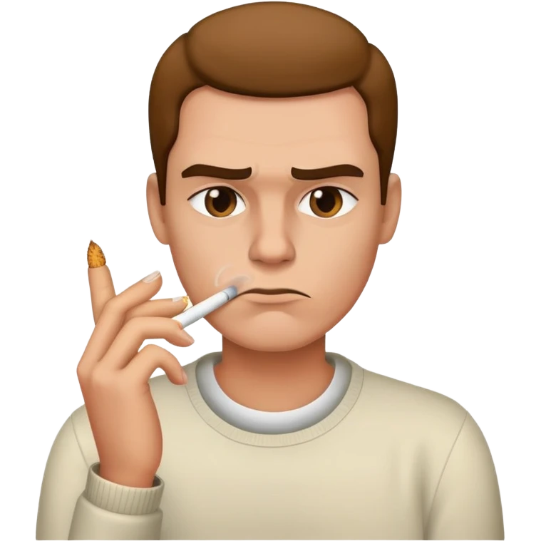 annoyed smoking a cigarette emoji