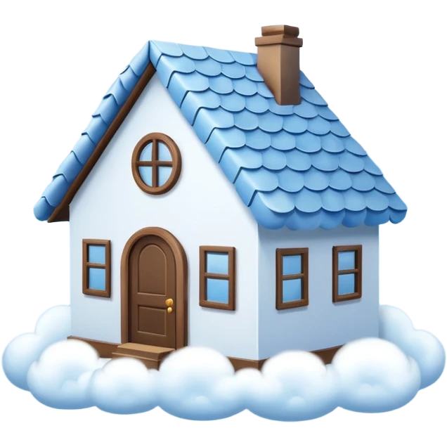 house made of clouds material  emoji