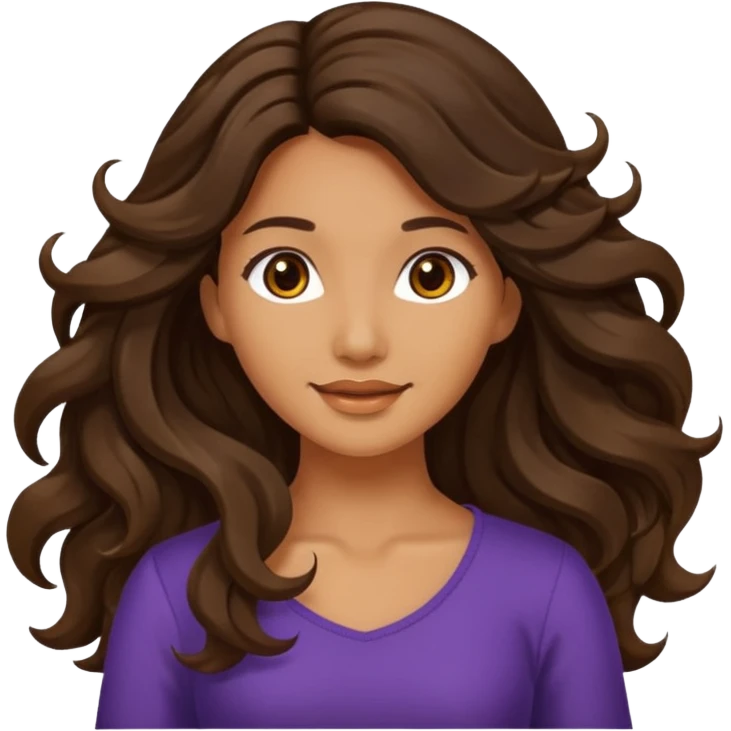 Long dark wavy hair women twirling around emoji