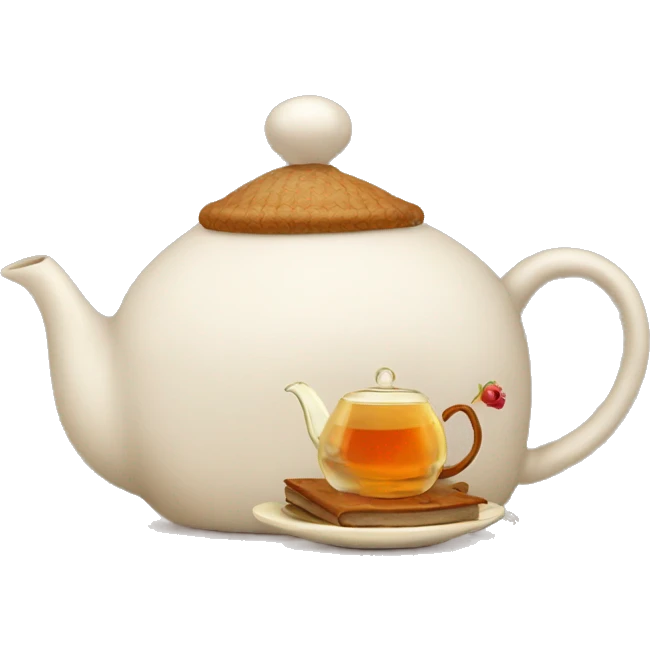 teapot with tea cozy emoji