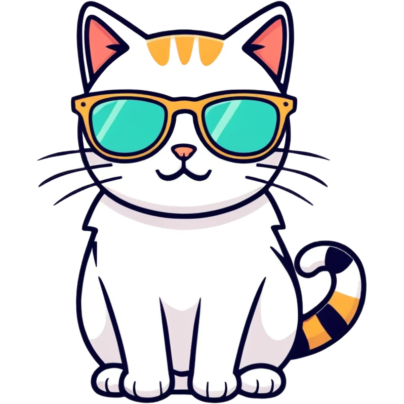 Cat with sunglasses emoji