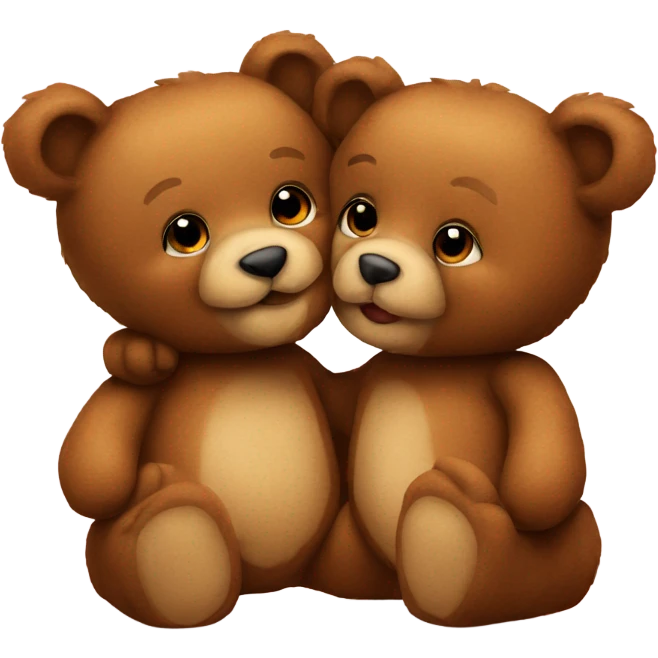 Teddy bears kissing emoji