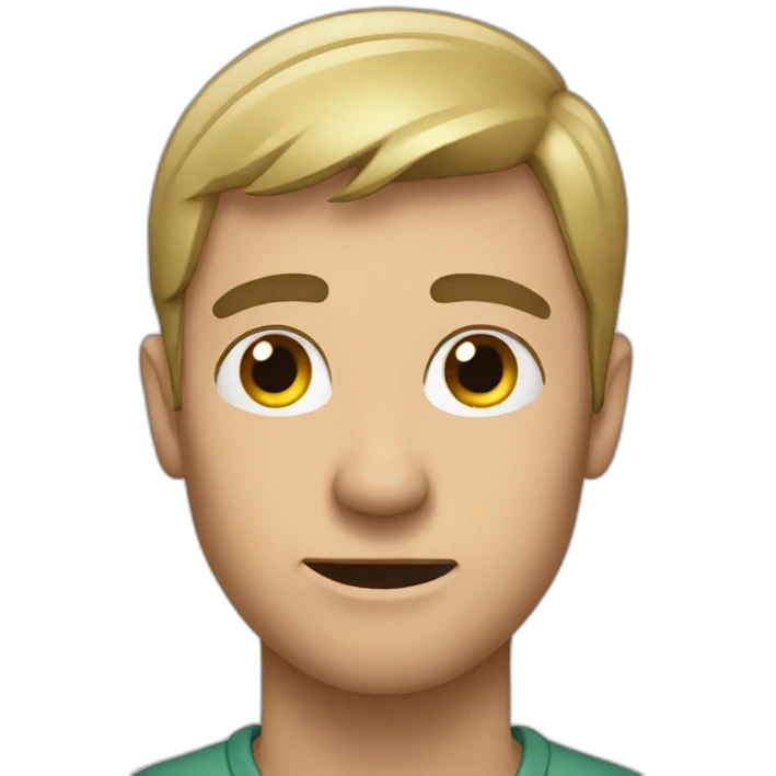 A man points to his eye emoji