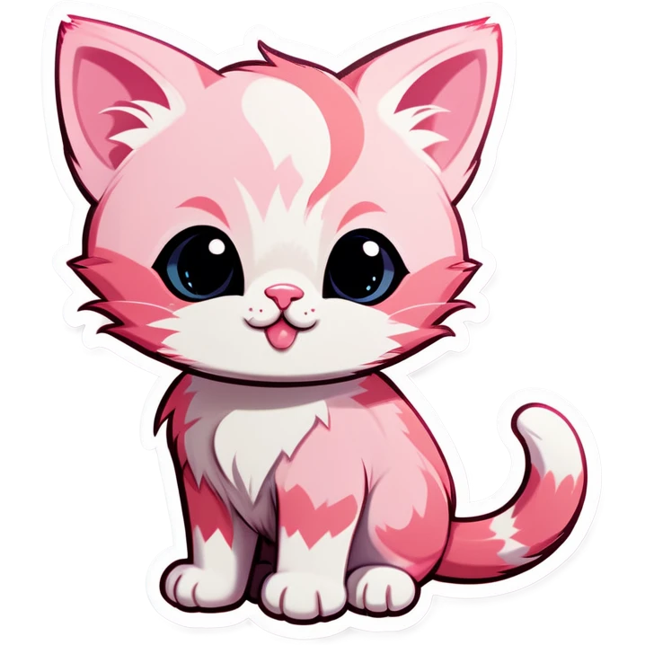 cute kitten pink  emoji