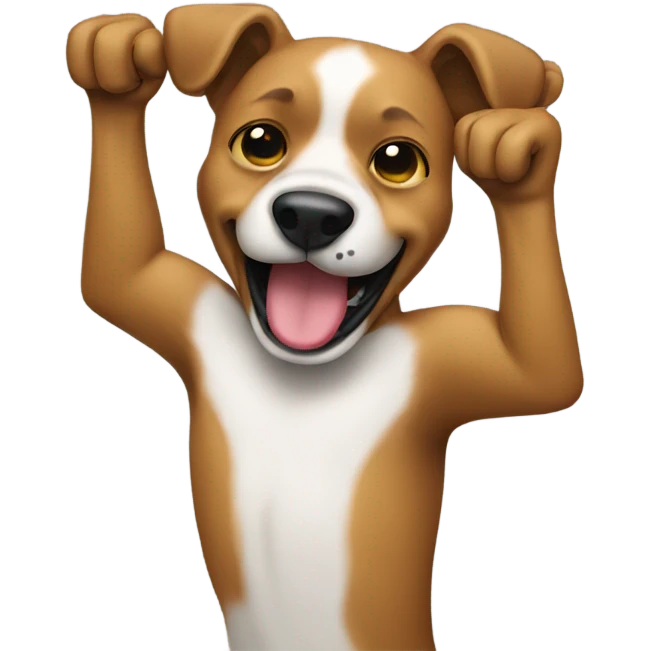 Dog dabbing emoji