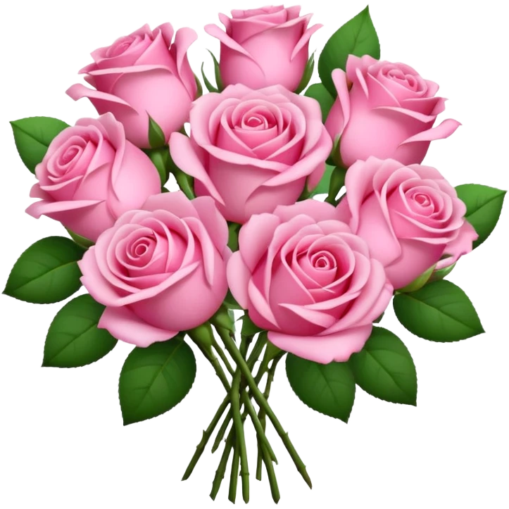 Um buque rosa paty emoji