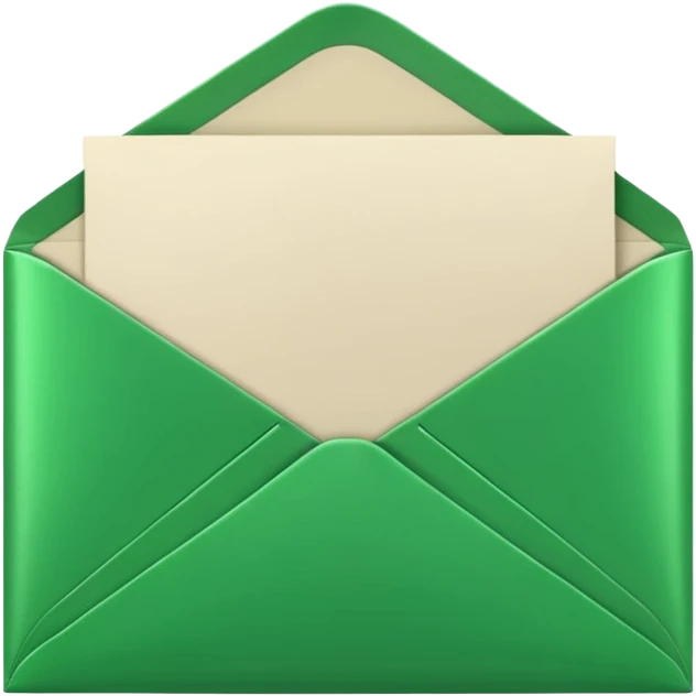 3D green envelope  emoji