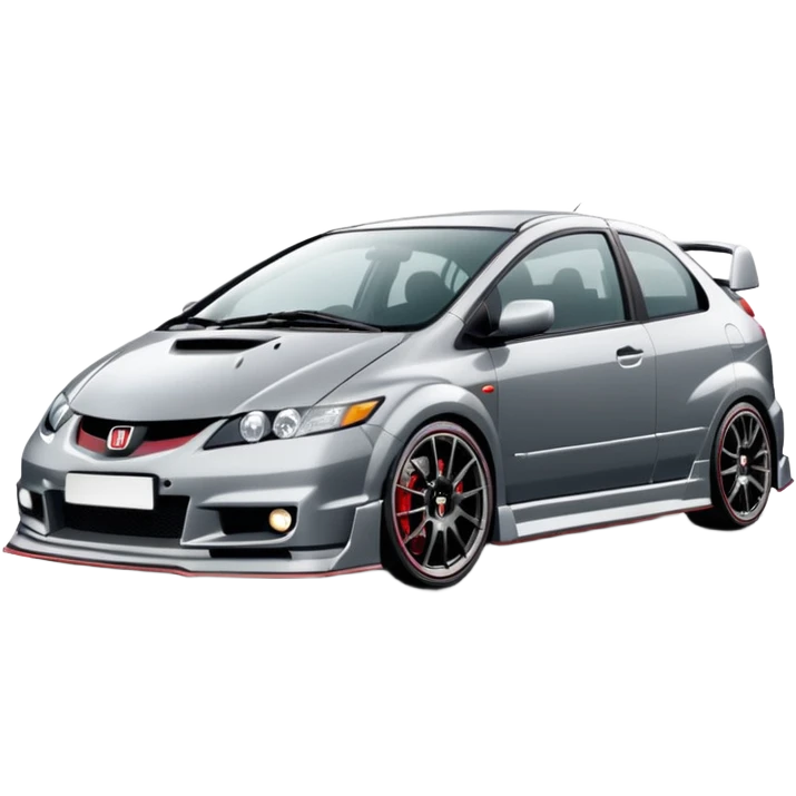 2004 grey Honda civic type r ep3 emoji