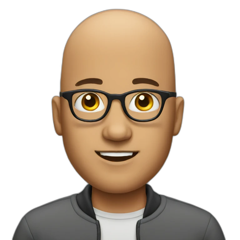bald guy with glasses emoji