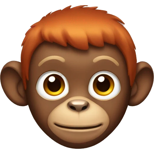 Monkey with red hair emoji
