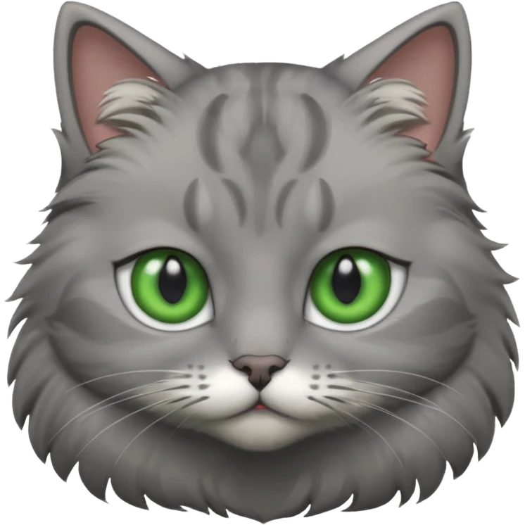 a gray cat with eyes on its FOREHEAD emoji
