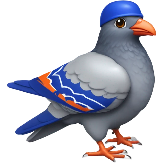 Pigeon with a New York Mets uniform emoji
