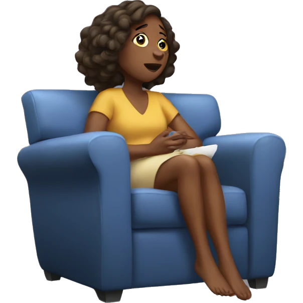 Lady binge watching t v  emoji