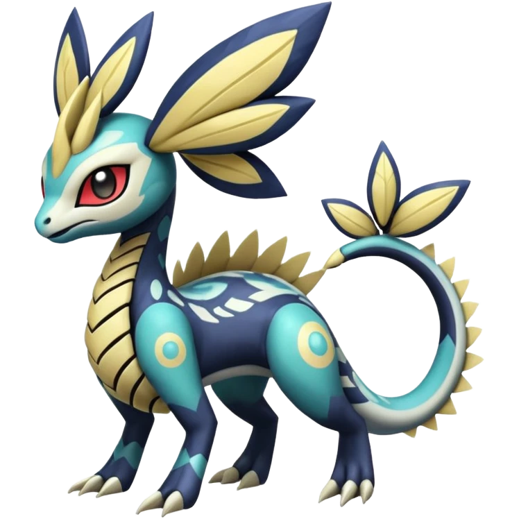 zig-zag-patterned tribal tropical hot spotted Meloetta-Dialga-Giratina-Silvally-Noibat-Pokémon-Fakémon-fusion-hybrid-creature emoji