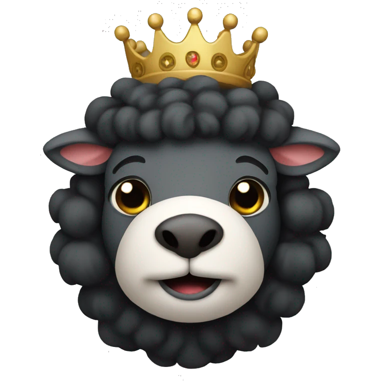 King black sheep with crown mad emoji