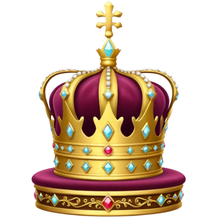 an  old crown in a glass showcase emoji