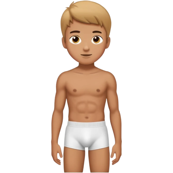 A teenage boy in briefs emoji