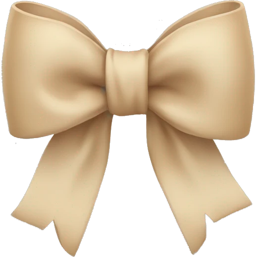 Beige bow emoji
