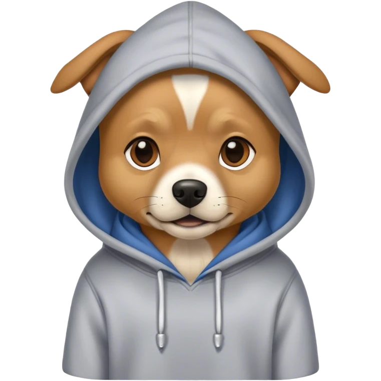 Dog with hoodie on emoji