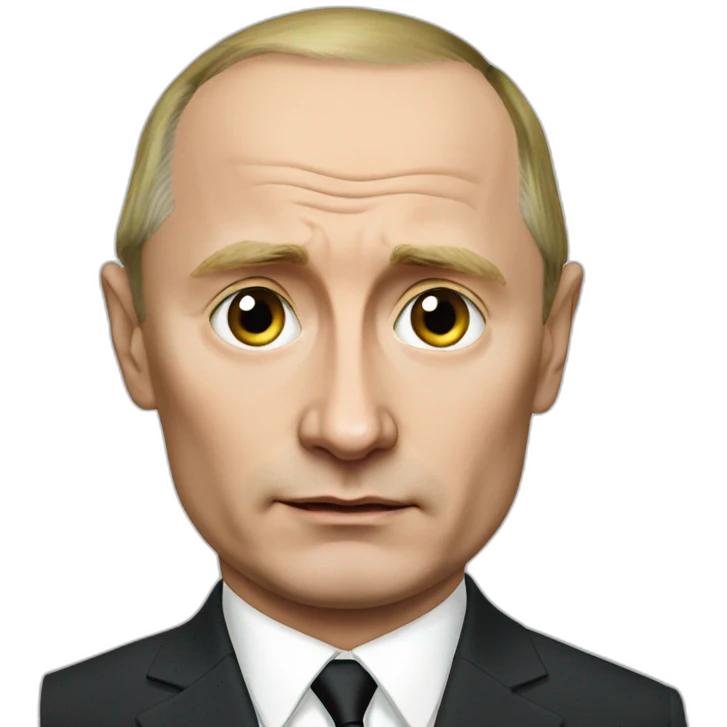 putin with black eye portrait emoji