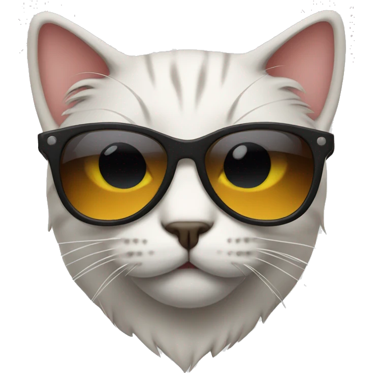 Cat wearing cool sunglasses emoji