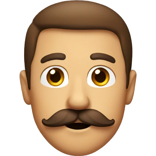 brown moustache   emoji