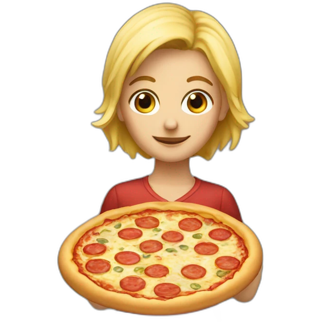 a blonde pizzaiolo emoji