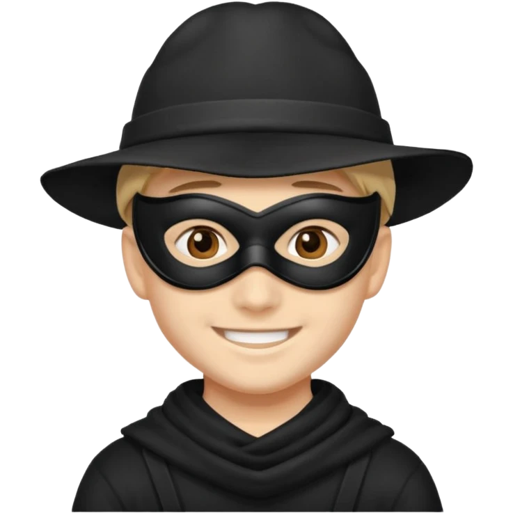 masked Boy with hat emoji
