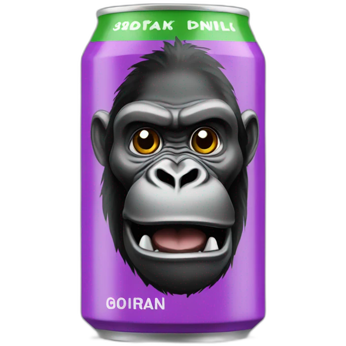 Gorilla energy drink emoji