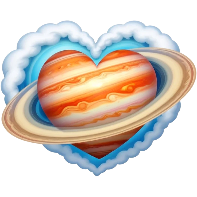 heart shape planet jupiter emoji