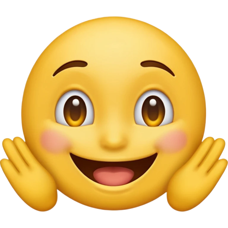 really really happy emoji, exaggerated joyful expression, bright colors, classic emoji style emoji