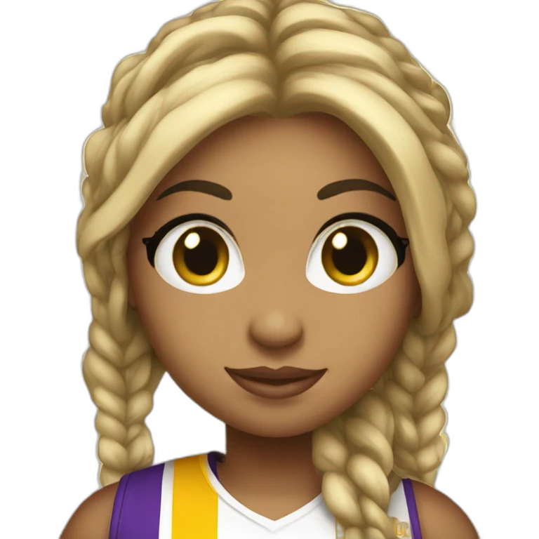 lakers girl white emoji